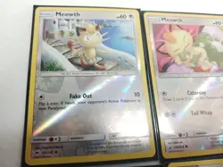Meowth 147/214 LP/NM Reverse Holo Unbroken Bonds Pokemon Cards LOT of 4 - Image 3