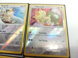 Meowth 147/214 LP/NM Reverse Holo Unbroken Bonds Pokemon Cards LOT of 4 - Image 4
