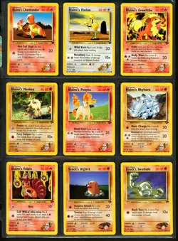 Pokemon GYM CHALLENGE Set COMPLETE Unlimited Edition COMMON Non Holo Cards MINT - Image 2