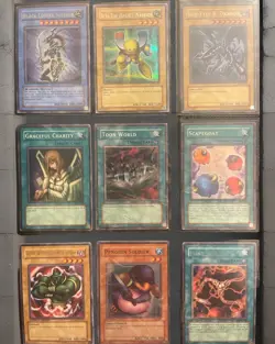 Vintage Yu-Gi-Oh Cards Lot of 9 Cards Red Eyes Black Dragon Black Luster Soldier - Image 1