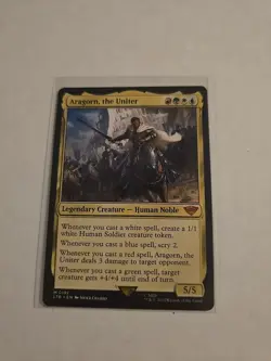 Aragorn the Uniter NM/M Lord of the Rings MTG Magic Card Mythic - Image 1