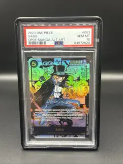 PSA 10 Sabo Kingdoms of Intrigue Manga Card #OP04-083 One Piece English Foil - Image 1