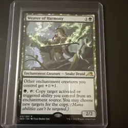 MTG Weaver of Harmony 213/302 Kamigawa Neon Dynasty Regular Rare NM - Image 1