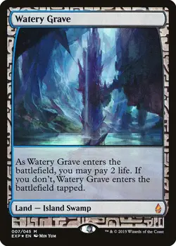 Magic MTG Zendikar Expeditions FOIL Watery Grave NEAR MINT NM - Image 1
