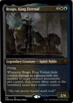 MTG Brago, King Eternal (Foil Etched) (516) | NM Foil | Commander Legends (CMR) - Image 2