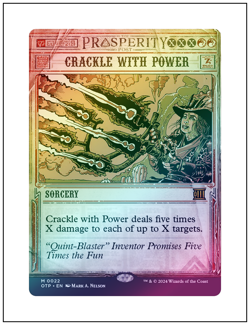 1x Crackle With Power, Foil, Breaking News Showcase Art, Magic MTG NM - Image 1