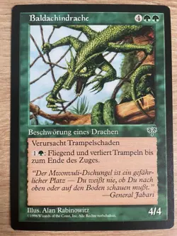 Baldachindrache MtG Drache Trugbilder 1996 Magic Karte Pearl Canopy Dragon - Image 1
