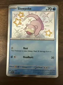 Pokemon Slowpoke 116/091 Baby Shiny Holo Rare Paldean Fates Near Mint - Image 1