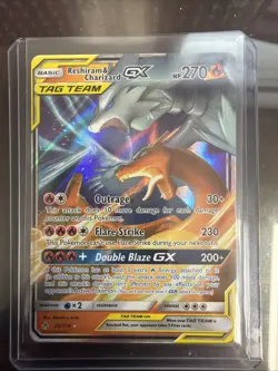 Pokemon TCG Reshiram Charizard GX Tag Team Sm-Unbroken Bonds 20/214 Ultra Rare - Image 1