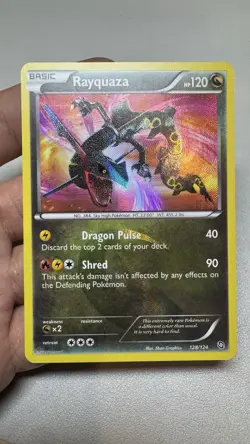 2012 Pokemon Black & White Rayquaza 128/124 Dragons Exalted Secret Rare NM - Image 1