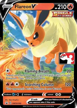 Flareon V (SWSH149) Prize Pack Series One​ - Near Mint Holofoil Pokemon TCG - Image 1