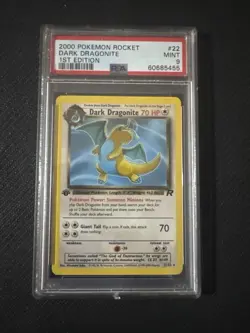 2000 Pokemon Team Rocket Dark Dragonite 1st Edition Holo PSA 9 MINT - WOTC - Image 1