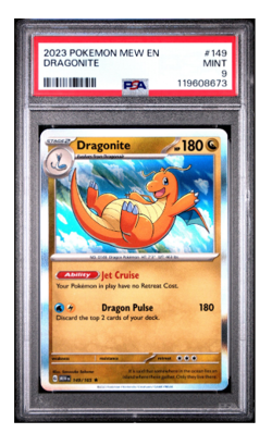 2023 Pokemon Dragonite #149 | PSA 9 MINT | Mew English Set | Jet Cruise Holo - Image 1