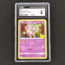 Pokemon (2021) Mew (Holo) Celebrations 011/025 CGC 8 NM/MINT TCG - Image 1