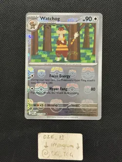 Pokemon White Flare - Watchog - 073/086 - MASTERBALL HOLO - M/NM - Image 1