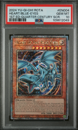 2024 YU-GI-OH! ENGLISH ROTA-RAGE OF THE ABYSS HEART OF THE BLUE-EYES PSA 10 - Image 1