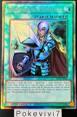 Carte YU-GI-OH! DESIGNATEUR DE LA SUPPRESSION RA02-FR063 UL NEUF - Image 1