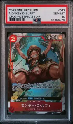 PSA 10 Monkey D. Luffy R Alternate Art OP06-113 2023 ONE PIECE Card Japanese - Image 1