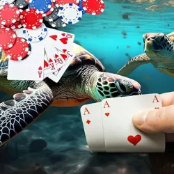for TCG Card Mat Playmat Mouse pad, 23.6 x 13.8 inch 60*35cm Turtles Swimming - Image 5