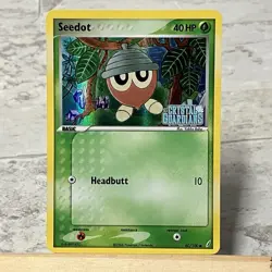 Pokemon TCG Card ex Crystal Guardians Seedot 60/100 Holo Stamped - Image 1