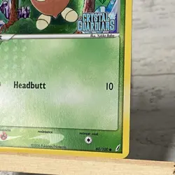 Pokemon TCG Card ex Crystal Guardians Seedot 60/100 Holo Stamped - Image 3