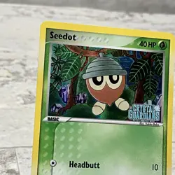 Pokemon TCG Card ex Crystal Guardians Seedot 60/100 Holo Stamped - Image 5