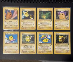 Pikachu World Collection Pokemon 8 x Card Set WOTC Australian Issue 2000 - Image 1