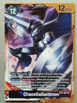 Digimon Card Game ChaosGallantmon BT5-081 SR Alternate art English - Image 1