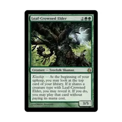 WOTC MtG Morningtide Leaf-Crowned Elder (R) EX - Image 1