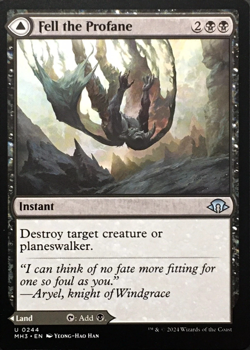 Fell the Profane 0244 Modern Horizons 3 Uncommon Fell Mire MtG TCG Card - Image 1