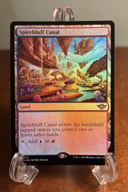 MTG Spirebluff Canal Foil Outlaws of Thunder Junction NM OTJ Magic The Gathering - Image 1