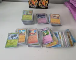 Pokemon Bulk Job Lot Commons with Holos & Reverse - Paldea Evolved 300 + Cards - Image 1