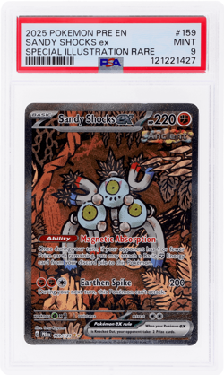 2025 Pokemon Scarlet and Violet Prismatic Evolutions Sandy Shocks Ex PSA 9 - Image 1