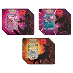 Team Rocket Tins- Full Set Pokemon TCG Set Of 3 Every Tin Art! Sealed! - Image 1