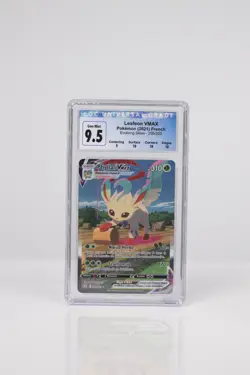 G2U 2021 POKEMON EVOLVING SKIES LEAFEON VMAX GEM MT 95 CGC BLUE LABLE - Image 1
