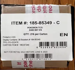 G1N Factory Sealed SEALED CASE 6x Paldea Evolved SV02 Booster Box Pokemon TCG SV - Image 1
