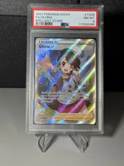 2022 POKEMON SWORD & SHIELD BRILLIANT STARS #TG26 FULL ART/GLORIA PSA 8 - Image 1