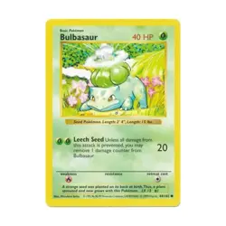 Pokemon Pokemon Base Set (Shadowless) Bulbasaur (C) #44 EX - Image 1