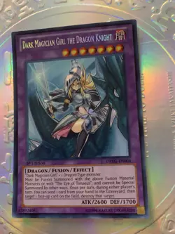 YuGiOh! Dark Magician Girl The Dragon Knight DRLG-EN004 Secret Rare 1st Edtn NM - Image 2