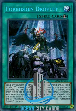 Yugioh Forbidden Droplet MP22-EN254 Secret Rare Near Mint 1st Edition - Image 1
