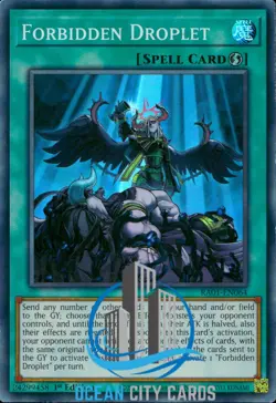 Yugioh Forbidden Droplet RA01-EN064 Super Rare 1st Edition - Image 1