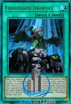 Yugioh Forbidden Droplet RA01-EN064 Ultimate Rare 1st Edition - Image 1