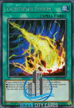 Yugioh Lightning Storm RA01-EN061 Platinum Secret Rare 1st Edition - Image 1