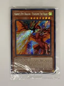YUGIOH HARPIES PET DRAGON FEARSOME FIRE BLAST LDS3-EN138 SECRET LIMIT ED SEALED - Image 1