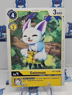 Digimon Card Game Gatomon BT3-035 C NM - Image 1