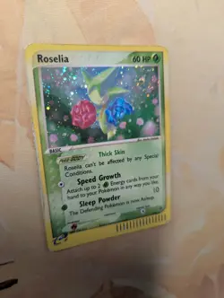 Roselia 9/97 Rare Holo EX Dragon Set E-Reader Pokemon Card Game TCG Swirl Hp 🌀 - Image 3