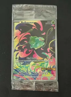 Pokemon TCG Mega Evolutions Stamped Promo Card - Bulbasaur 133/132 - NM - SEALED - Image 1