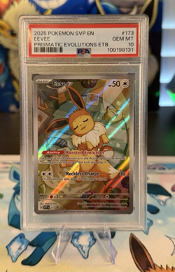 PSA 10 2025 Eevee 173 SVP Prismatic Evolutions ETB Promo Pokemon Card GEM MINT - Image 1