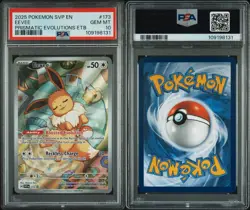 PSA 10 2025 Eevee 173 SVP Prismatic Evolutions ETB Promo Pokemon Card GEM MINT - Image 2