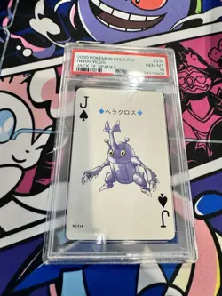 PSA10 2000 POKEMON GOLD VERSION PLAYING CARDS 214 HERACROSS JACK OF SPADES POP33 - Image 4